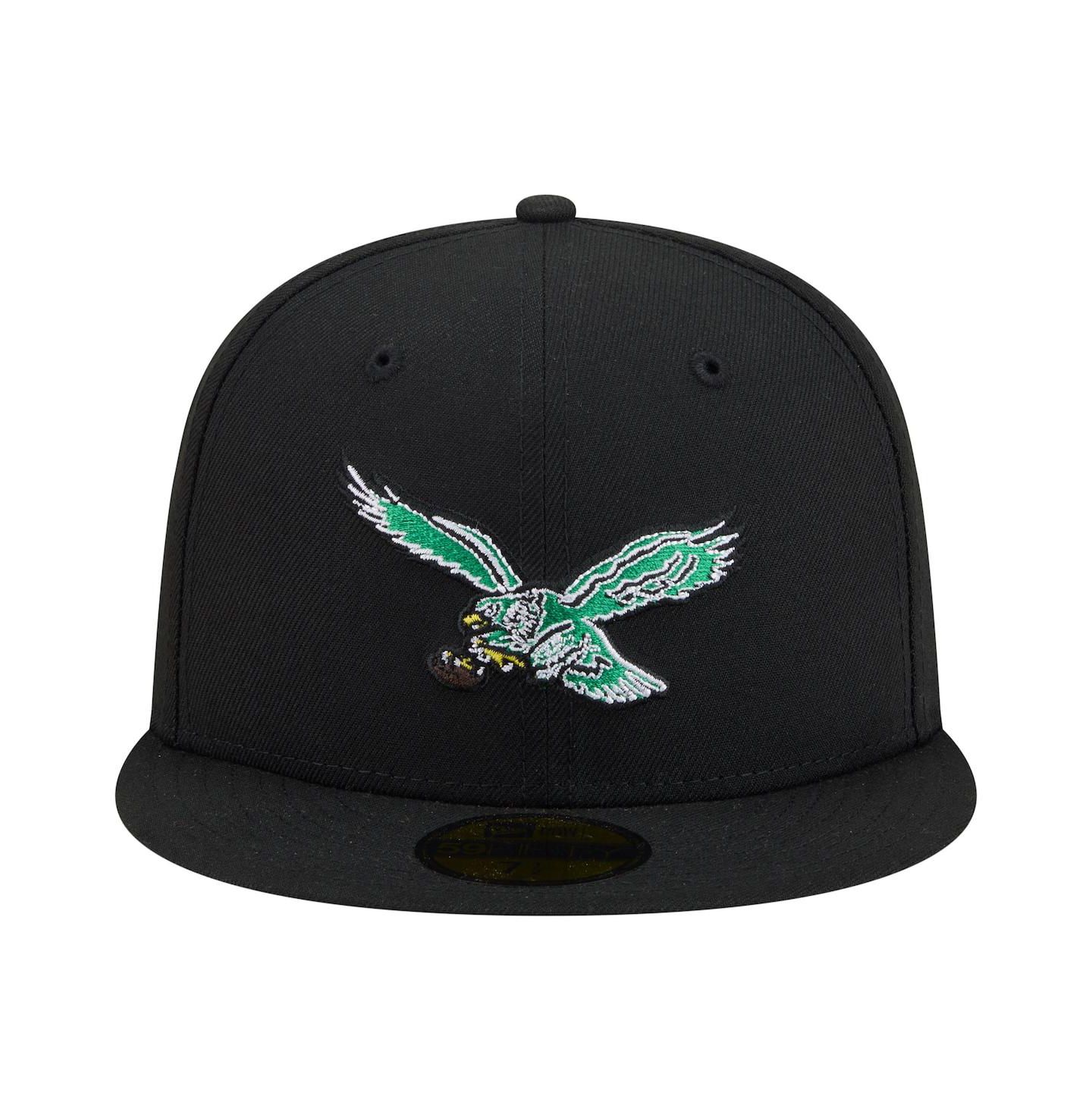Мужская кепка New Era Black Philadelphia Eagles 59FIFTY Fitted Hat — фото 2