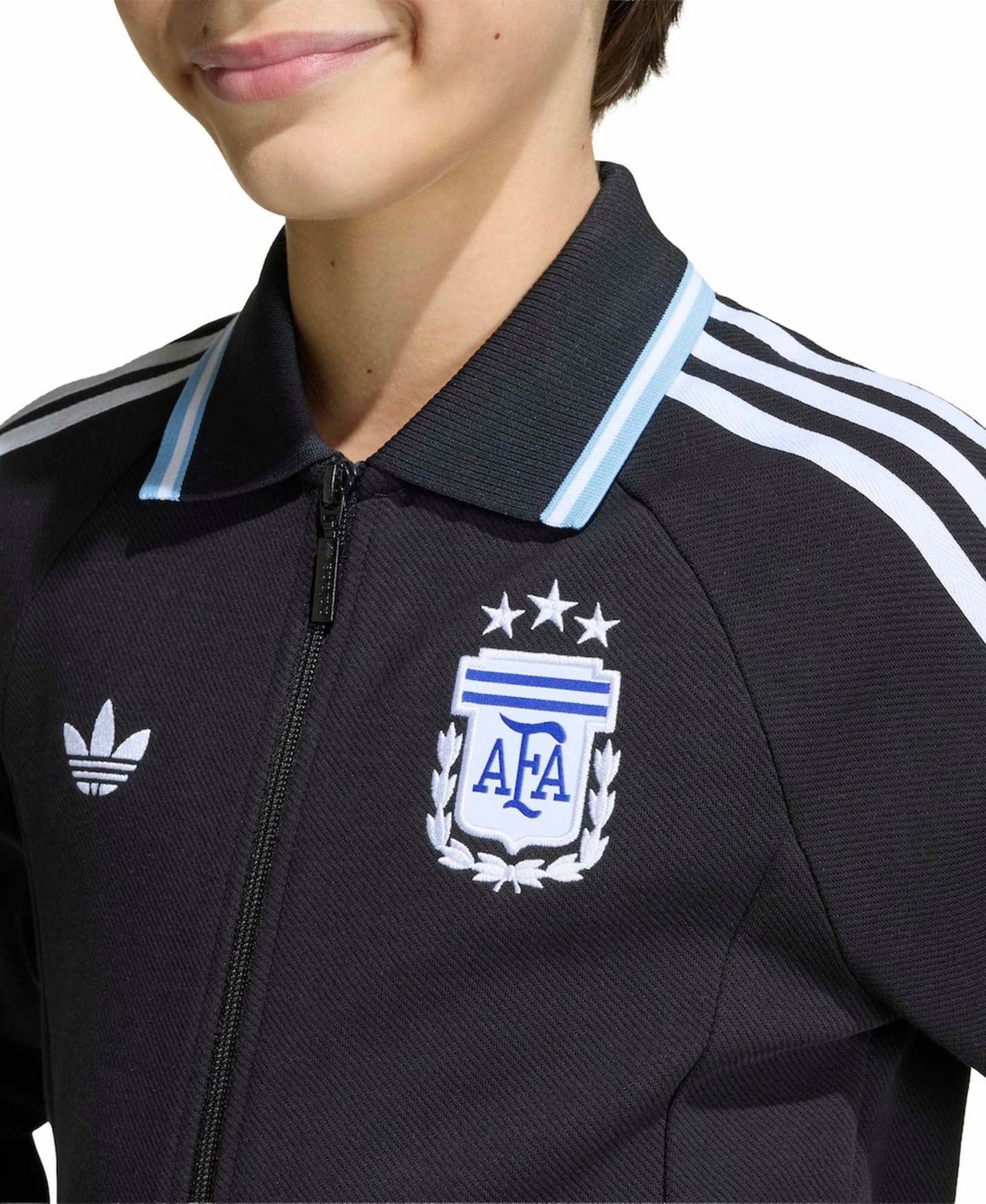 Детская куртка adidas Black Argentina National Team Away Full-Zip Anthem — фото 4