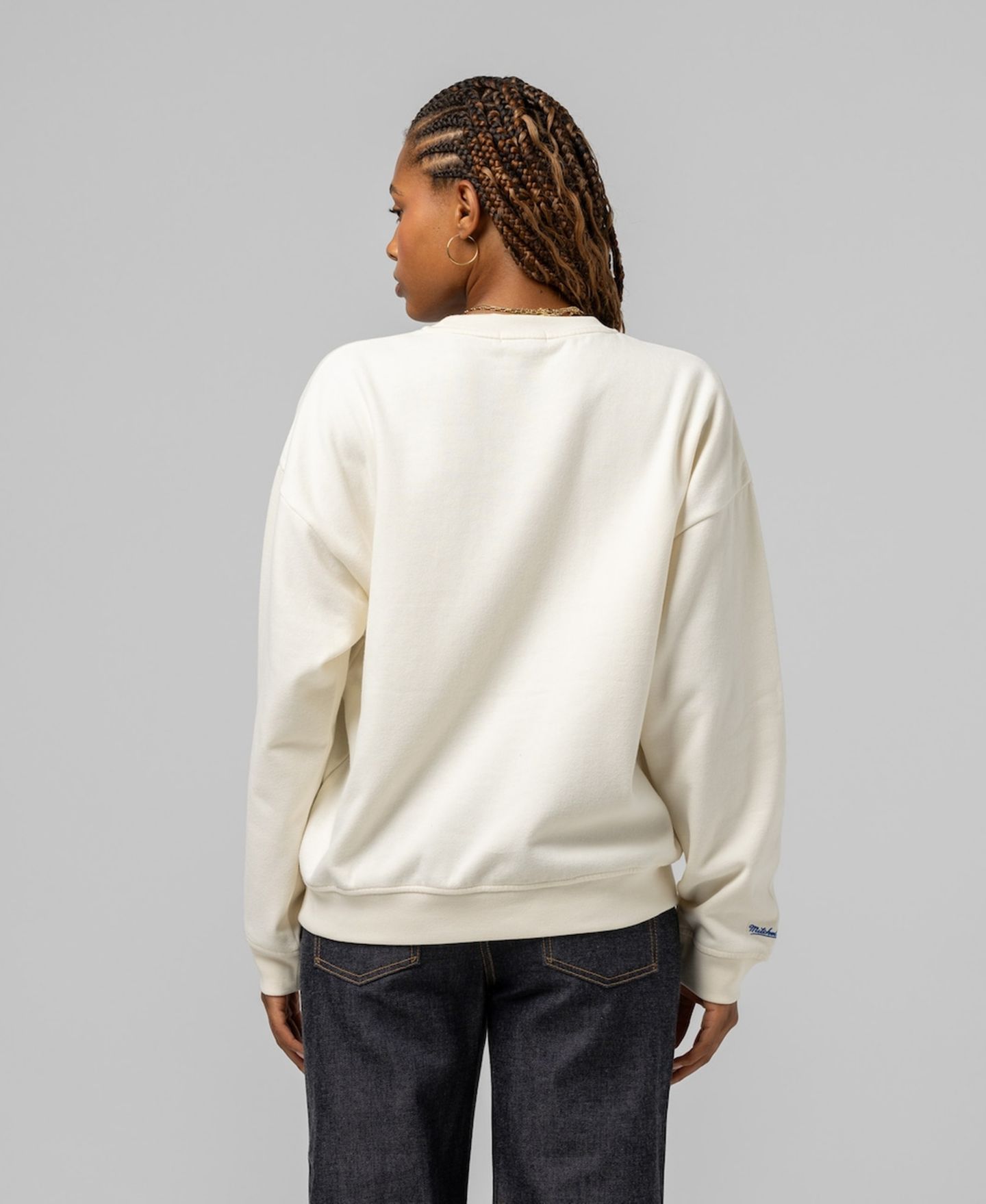 Женская толстовка Mitchell & Ness Cream Los Angeles Dodgers Premium Crewneck — фото 4