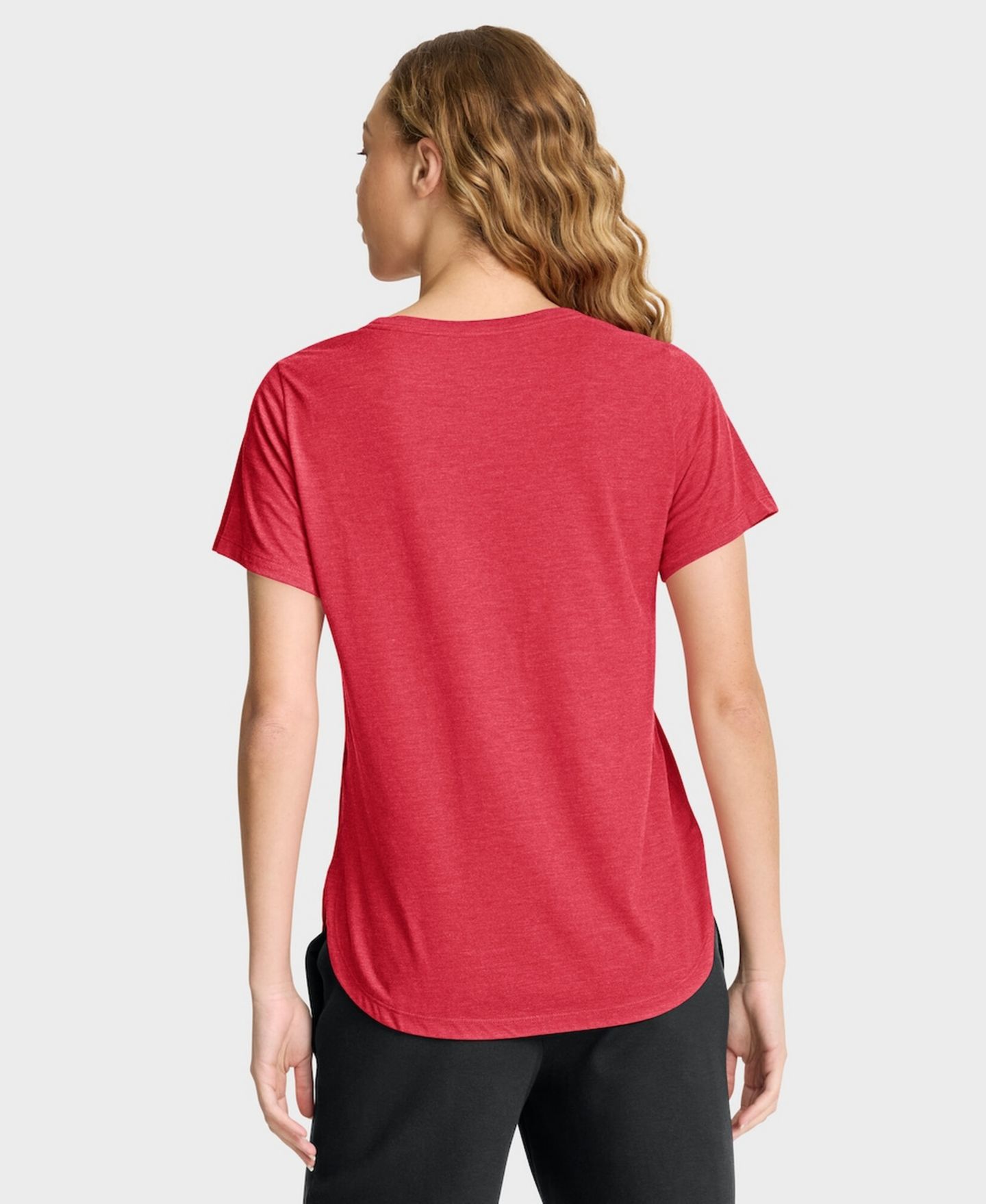 Женская футболка Nike Heather Red Cincinnati Reds Arched Tri-Blend — фото 2