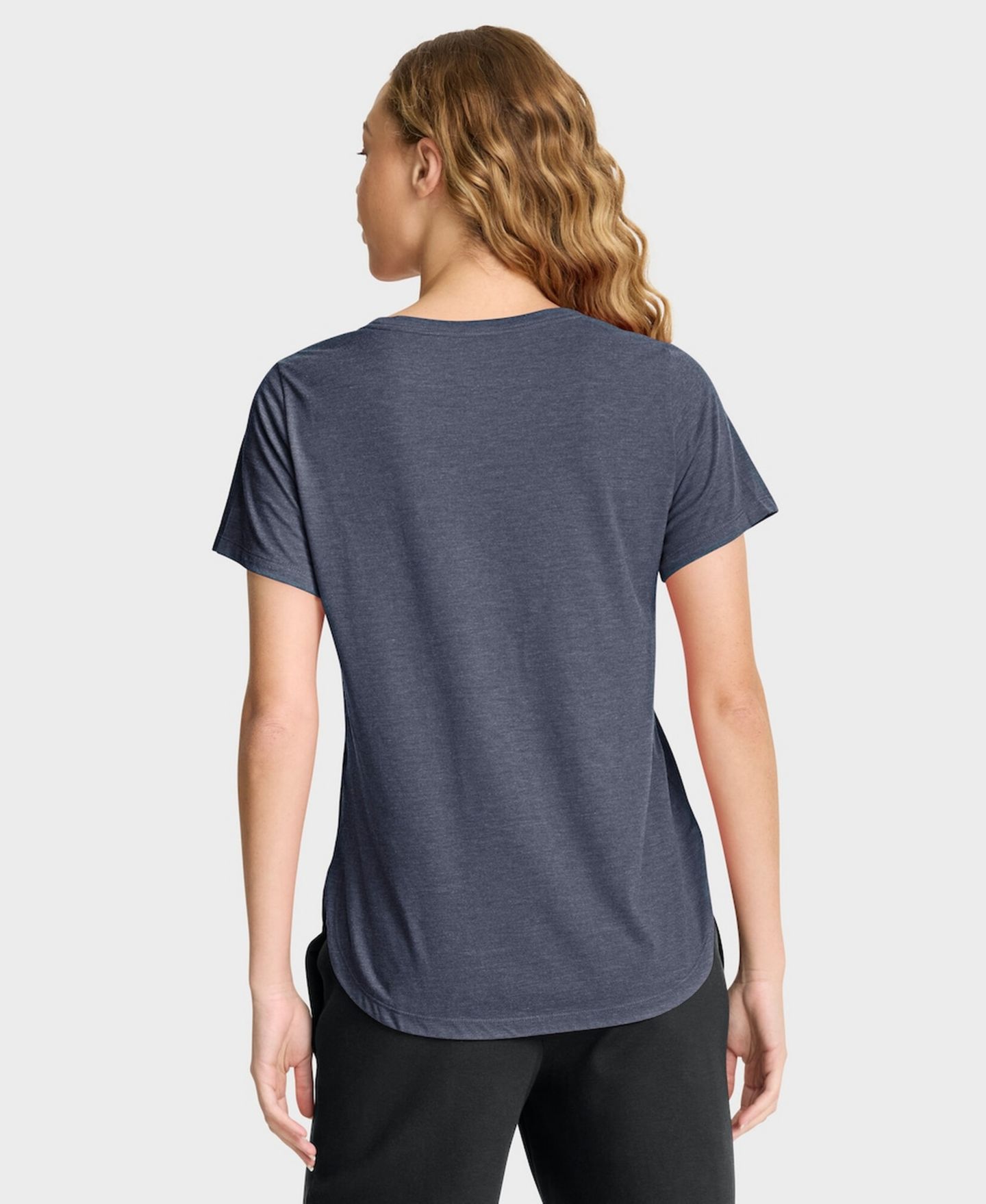 Женская футболка Nike Heather Navy Cleveland Guardians Arched Tri-Blend — фото 2