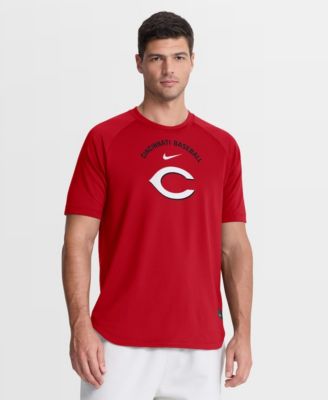 Men's Red Cincinnati Reds Authentic Collection Batting Practice Pre-Game Raglan Dri-FIT Top