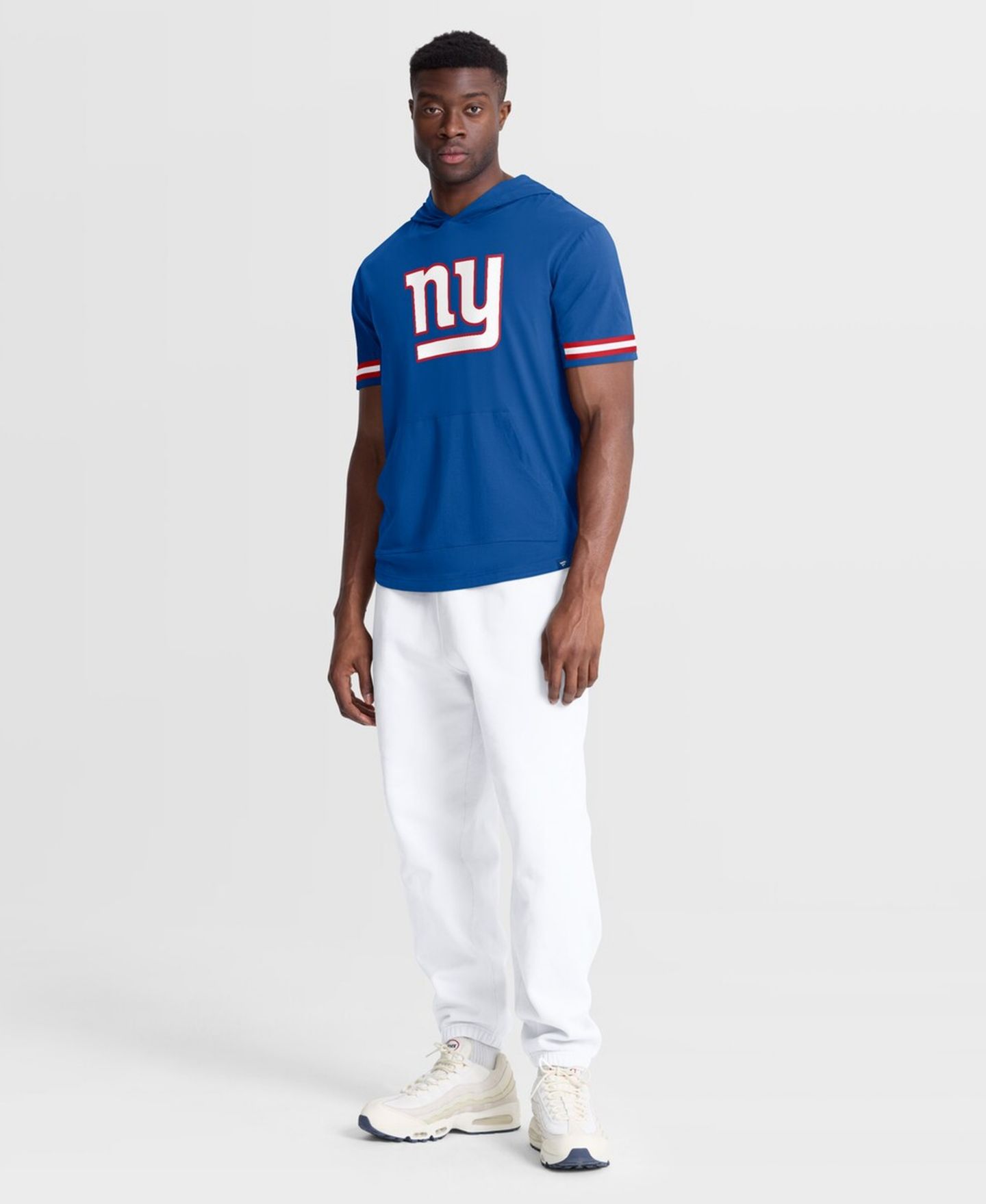 Мужская футболка Fanatics Royal New York Giants Optimal Play Short Sleeve Hooded — фото 5