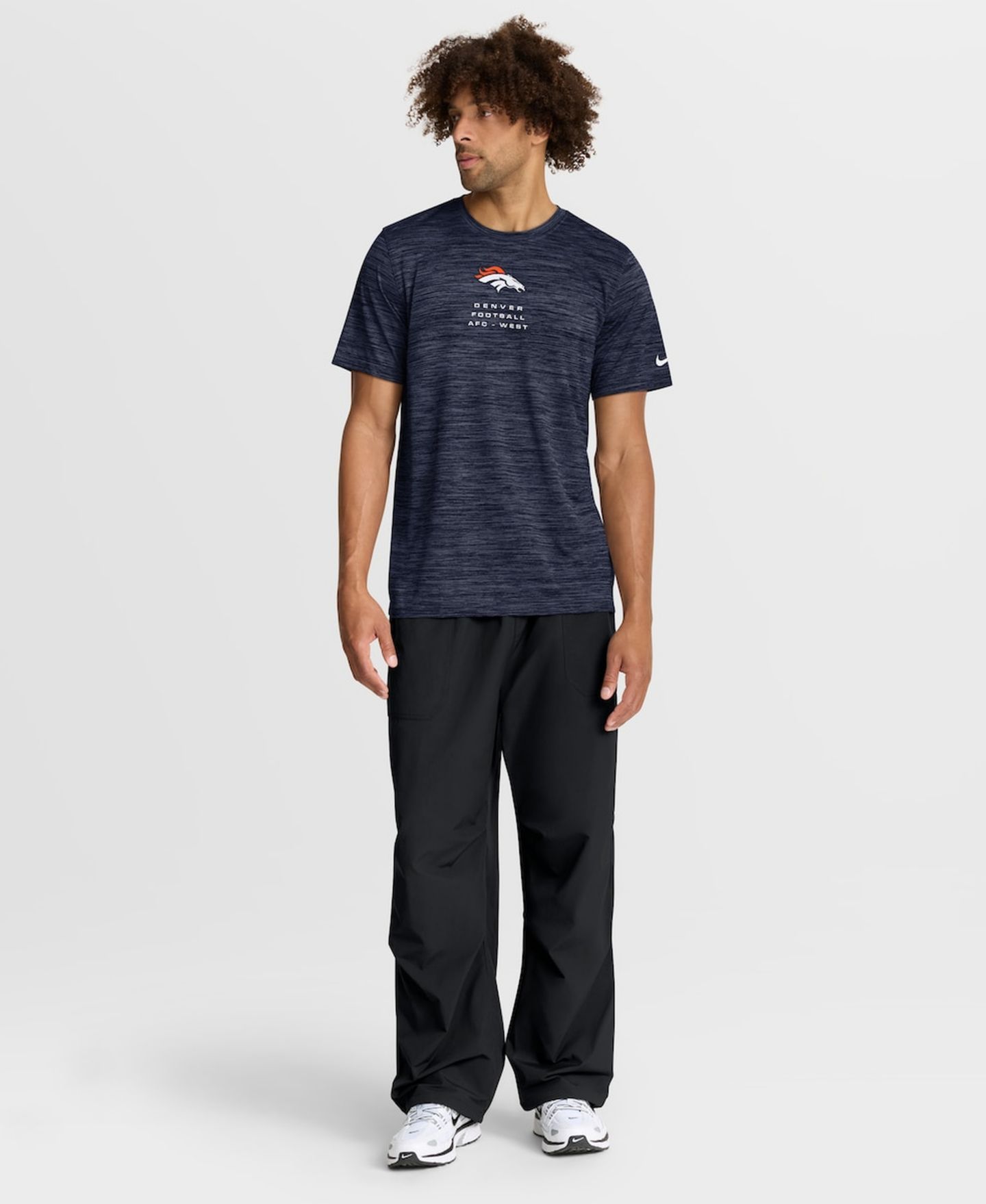 Мужская футболка Nike Navy Denver Broncos Velocity Ball Carrier Dri-FIT — фото 5
