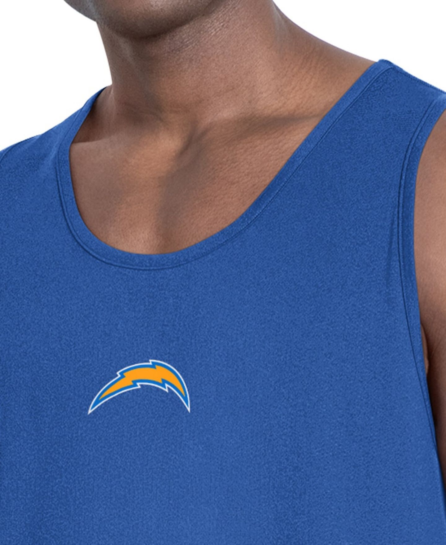 Мужской топ MSX by Michael Strahan Royal Los Angeles Chargers Energy Scoop Neck — фото 3