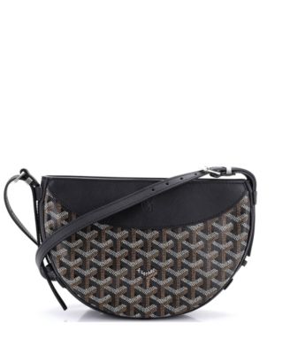 Hirondelle Shoulder Bag Coated Canvas and Leather