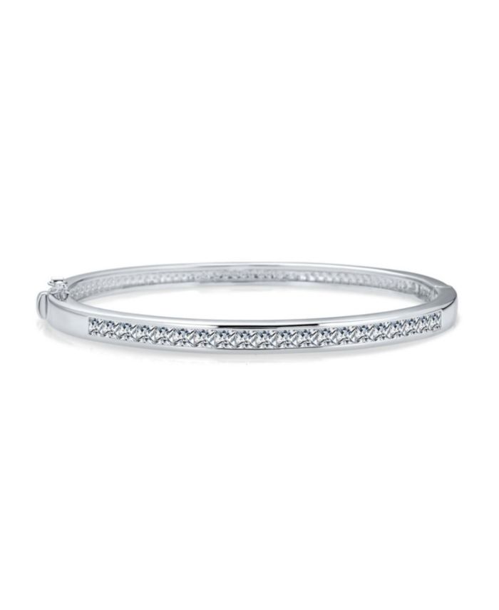 Bling Jewelry Cubic Zirconia Channel Set Princess Cut CZ Eternity Tennis