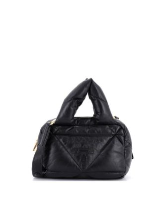 Small Padded Bowler Bag Quilted Nappa Leather