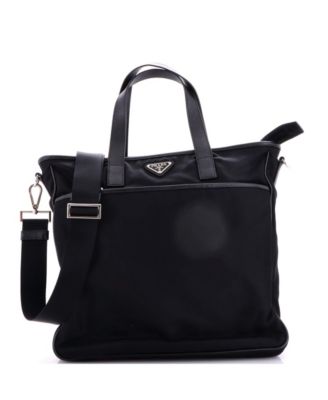Large Convertible Pocket Zip Tote Tessuto
