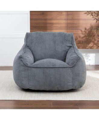 Bean Bag Chair, Comfy Corduroy Large with Filler Included, Soft Beanbag Chairs, Ergonomic, for Bedroom and Living Room