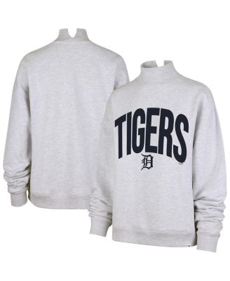 Women's Heather Gray Detroit Tigers Subtle Muse Mock Neck Sweatshirt