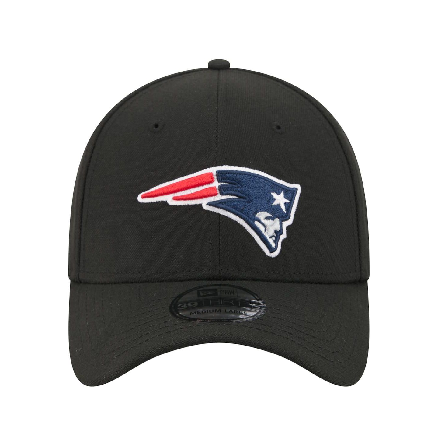 Мужская кепка New Era Black New England Patriots Core Team 39THIRTY Flex Hat — фото 5