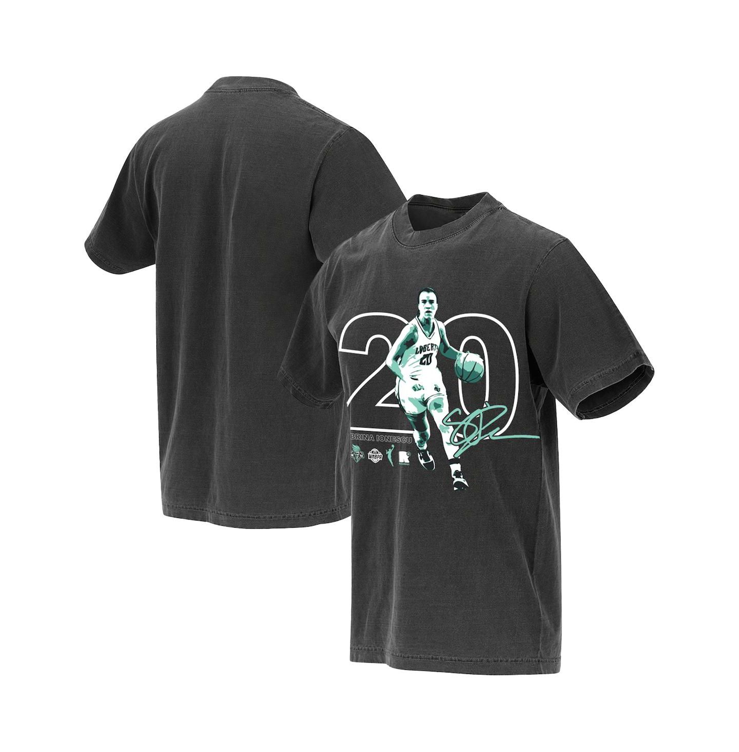 Футболка Round21 Sabrina Ionescu Charcoal New York Liberty Graphic Number — фото 1