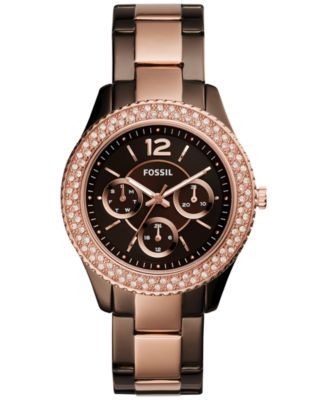 Fossil - Women's Stella Two-Tone Stainless Steel Bracelet Watch 38mm ES4079