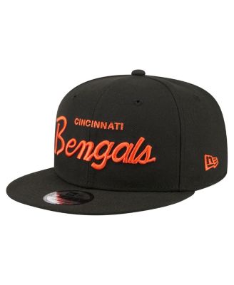 Men's Black Cincinnati Bengals Core Team Script 9FIFTY Snapback Hat