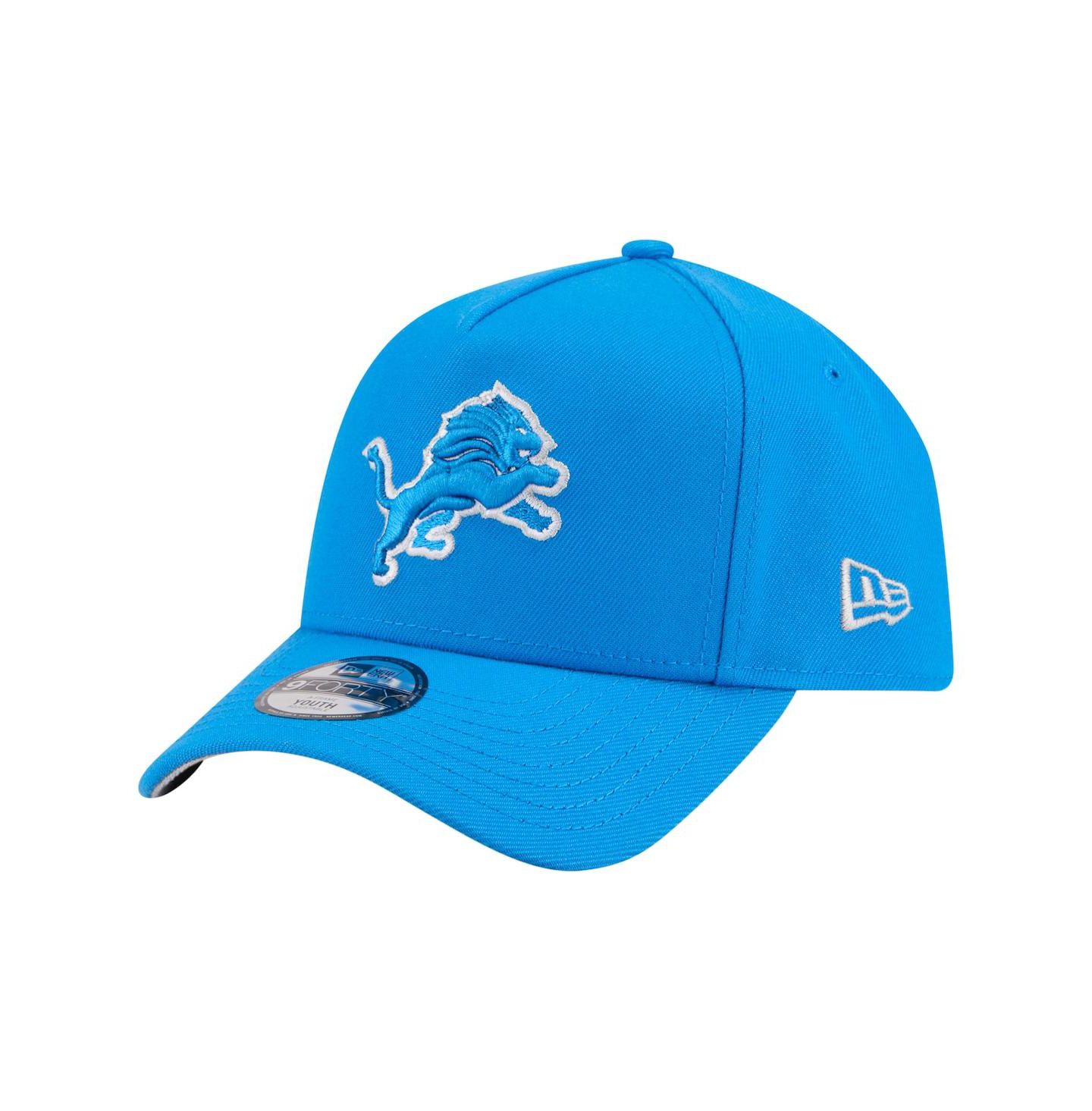 Детская кепка New Era Blue Detroit Lions 9FORTY A-Frame Adjustable Hat — фото 1
