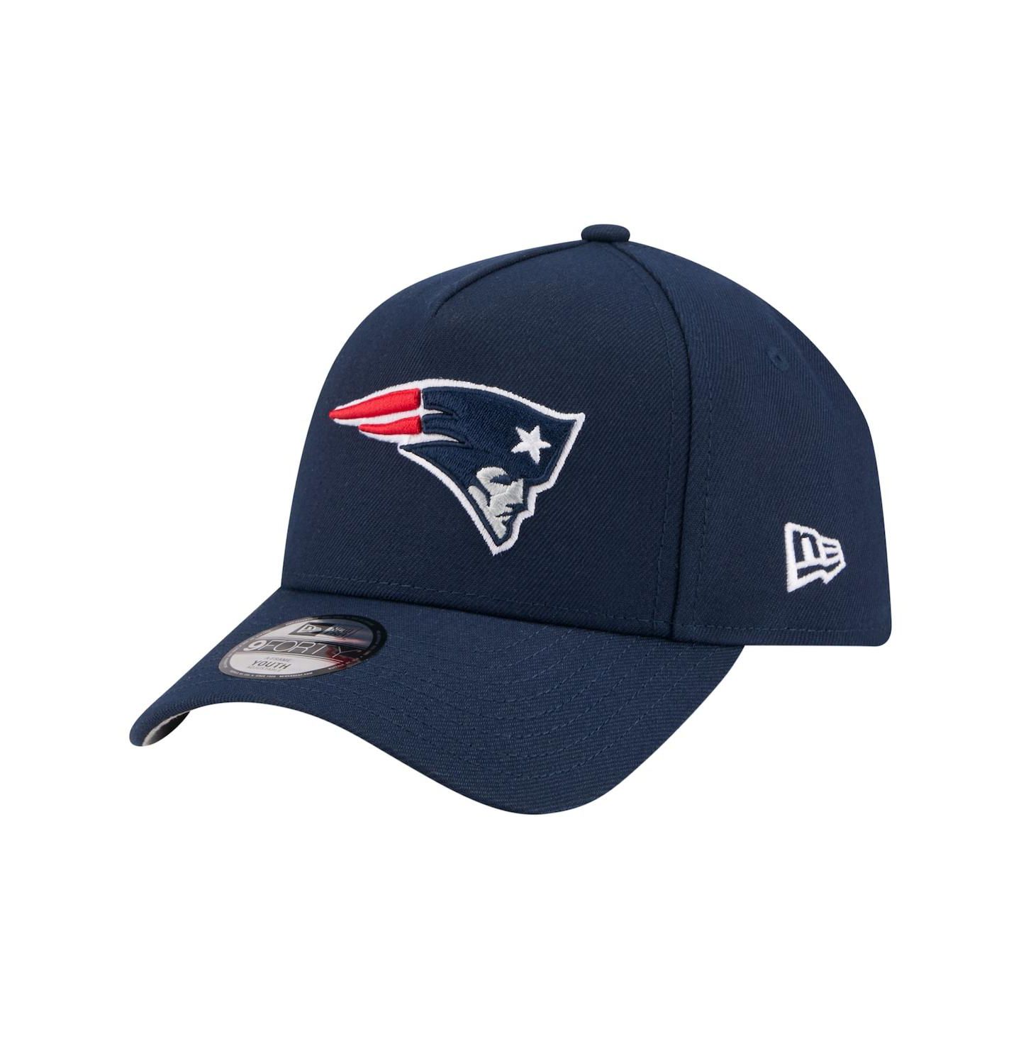 Детская кепка New Era Navy New England Patriots 9FORTY A-Frame Adjustable Hat — фото 1