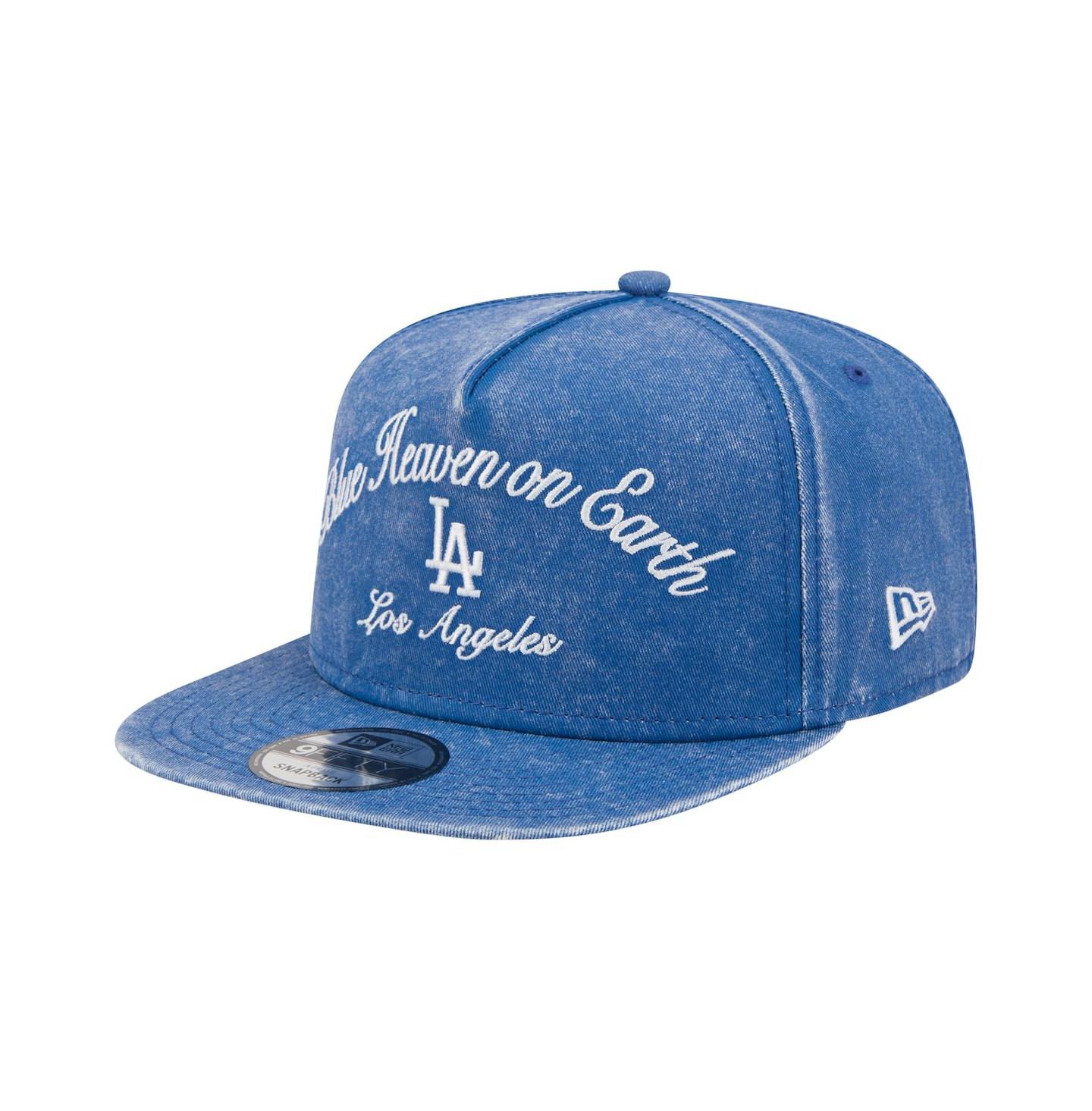 Мужская кепка New Era Royal Los Angeles Dodgers City Slogan A-Frame 9FIFTY Snapback Hat — фото 1
