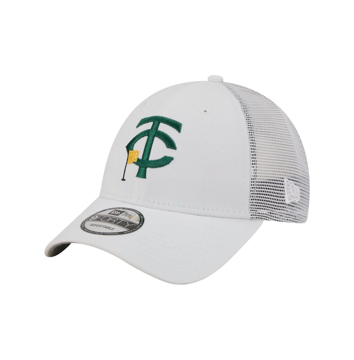 Мужская кепка New Era White Minnesota Twins Flag 9FORTY Trucker Adjustable Hat — фото 1