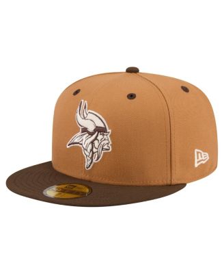 Men's Light Brown/Dark Brown Minnesota Vikings Two-Tone Walnut 59FIFTY Fitted Hat