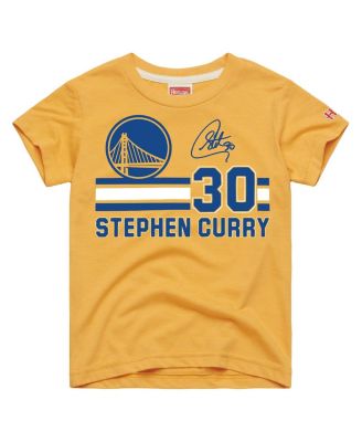 Big Boys and Girls Stephen Curry Gold Golden State Warriors Remix Signature Name & Number Tri-Blend T-Shirt