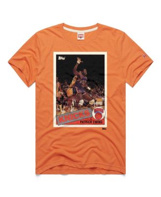 Men's and Women's Patrick Ewing Orange New York Knicks Topps Trading Card Player Tri-Blend T-Shirt