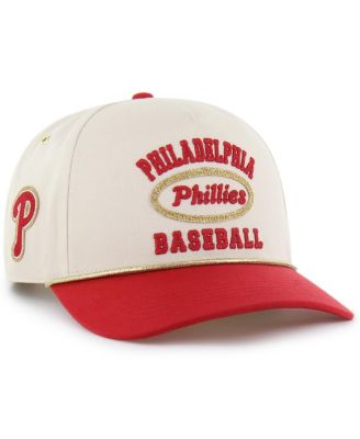 Men's x Natural/Red Philadelphia Phillies Glitter Rope Hitch Adjustable Hat