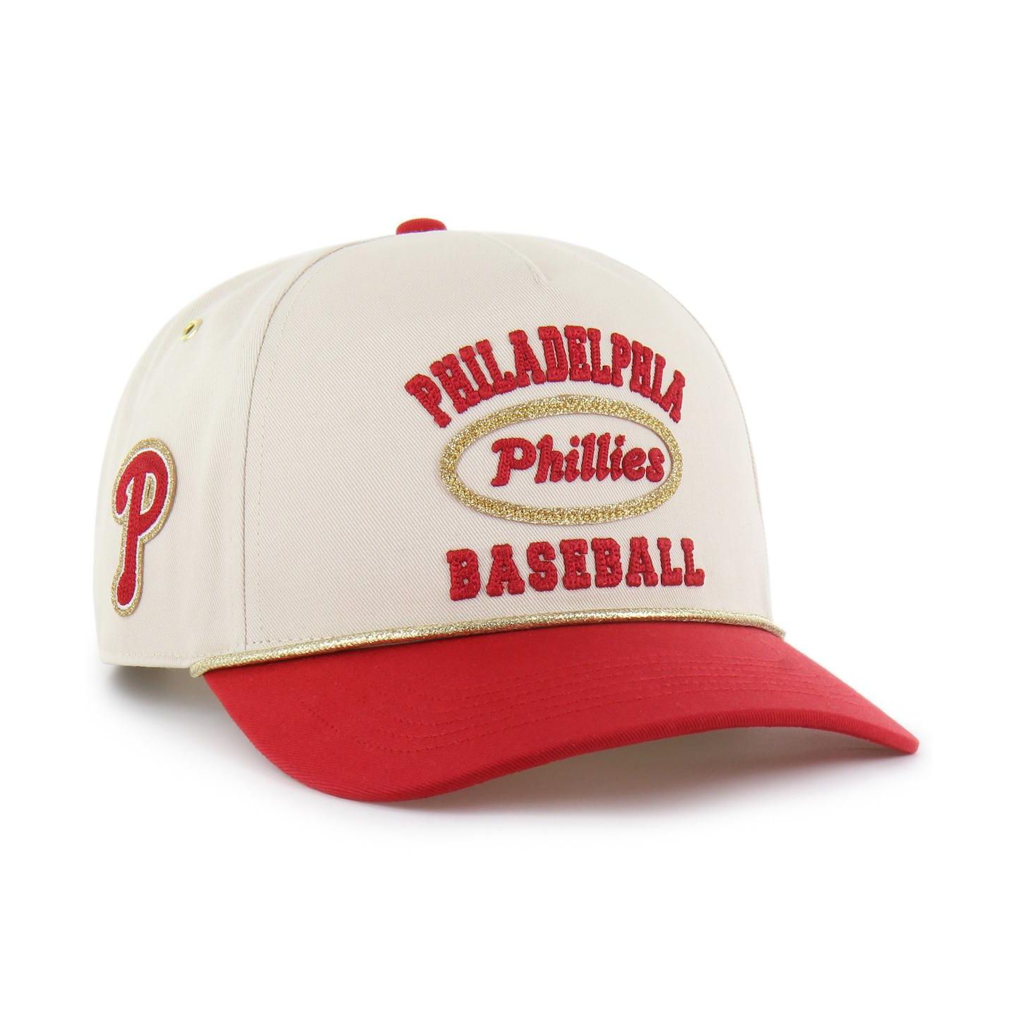 Мужская кепка '47 Brand x Natural/Red Philadelphia Phillies Glitter Rope Hitch Adjustable Hat — фото 1