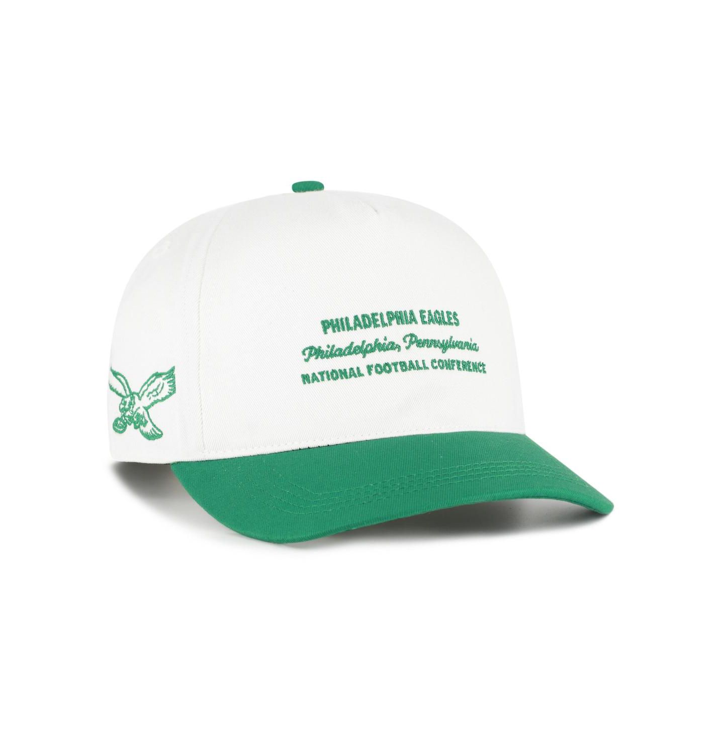 Мужская кепка '47 Brand White Philadelphia Eagles Contemporary Two-Tone Hitch Adjustable Hat — фото 1