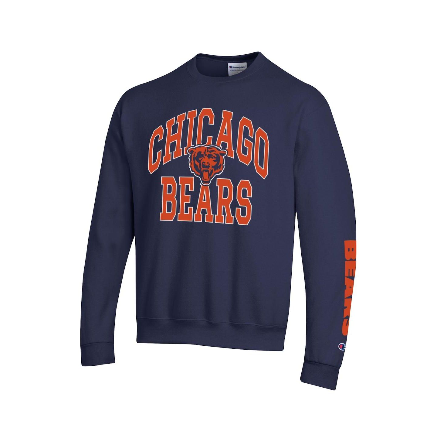 Мужской флисовый свитшот Champion Chicago Bears Powerblend, Navy — фото 3