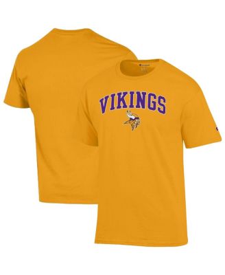 Men's Gold Minnesota Vikings Arch Over Logo T-Shirt