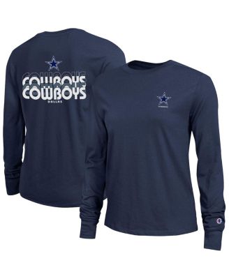 Women's Navy Dallas Cowboys Core Long-Sleeve T-Shirt