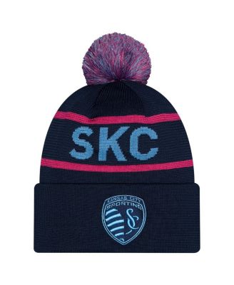 Men's Navy Sporting Kansas City 2026 Jersey Hook Cuffed Pom Knit Hat
