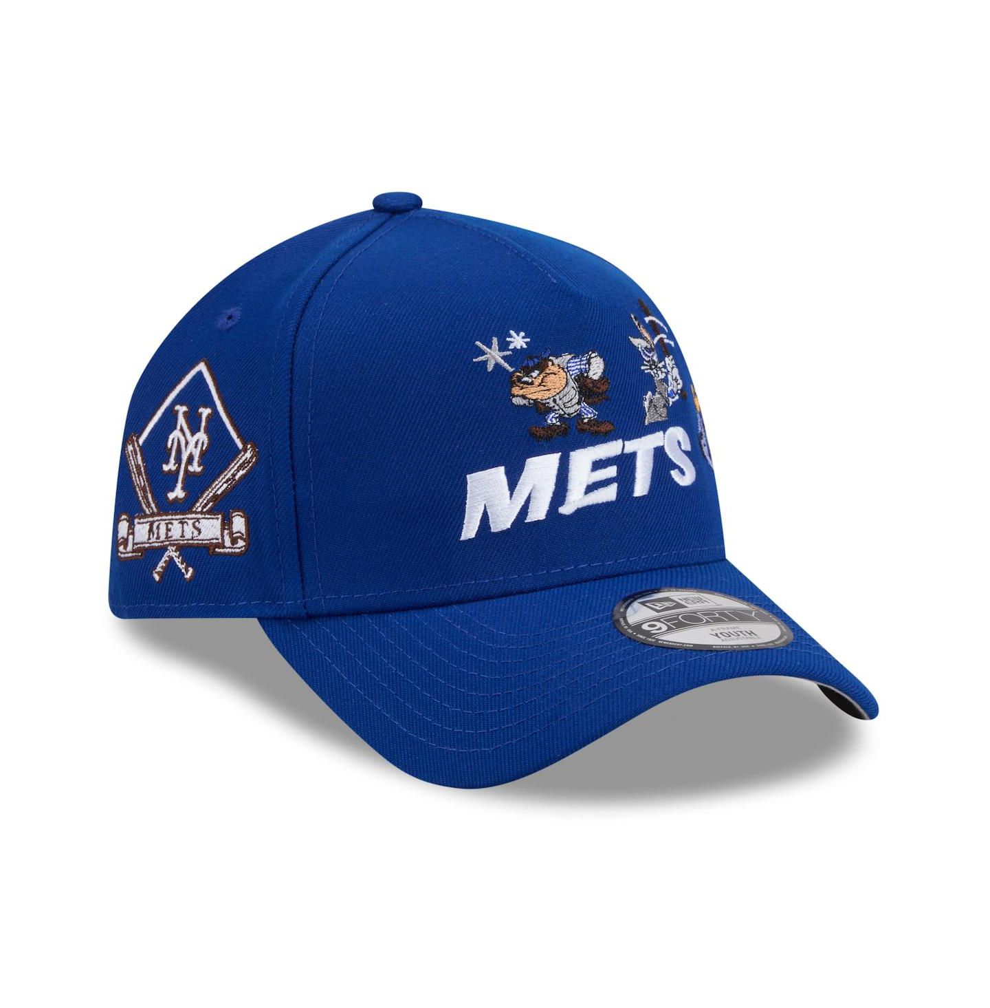 Детская кепка New Era Royal New York Mets Looney Tunes A-Frame 9FORTY Adjustable Hat — фото 1
