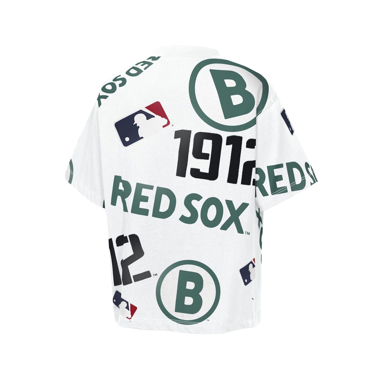 Детская футболка Outerstuff White Boston Red Sox Circus Catch — фото 3
