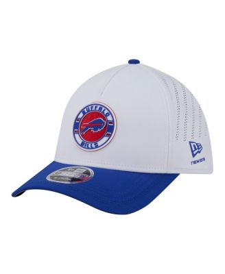 Men's White/Royal Buffalo Bills Patch 39THIRTY A-Frame M-Crown Perforated Flex Hat