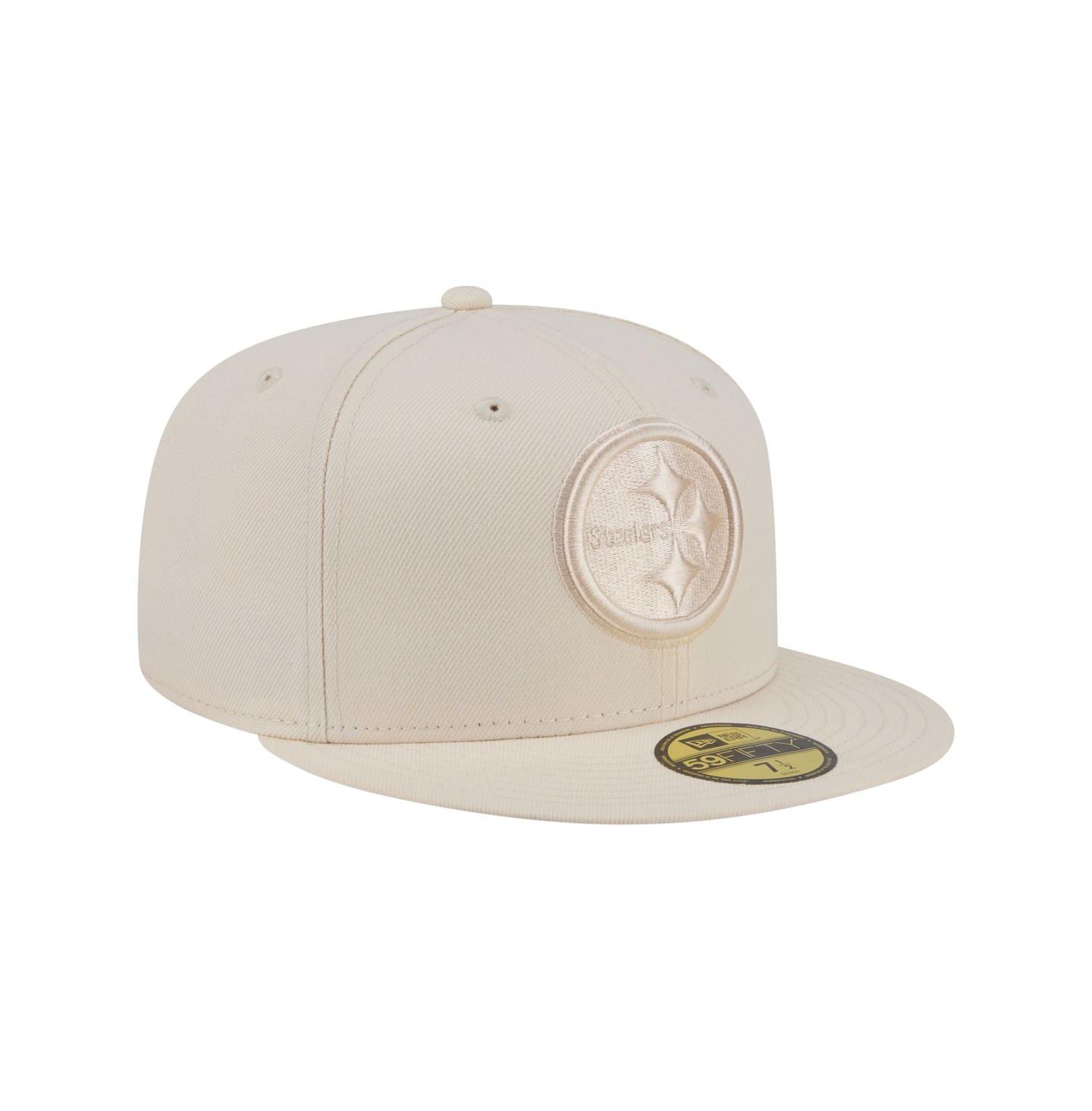 Мужские головные уборы New Era Cream Pittsburgh Steelers Color Pack 59FIFTY Fitted Hat — фото 2