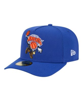 Men's Blue New York Knicks Injection Cartoon Logo A-Frame 59FIFTY Fitted Hat