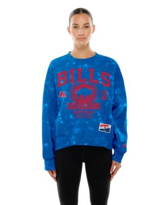Women's Royal Buffalo Bills Throwback Oversized Boxy Sweatshirt