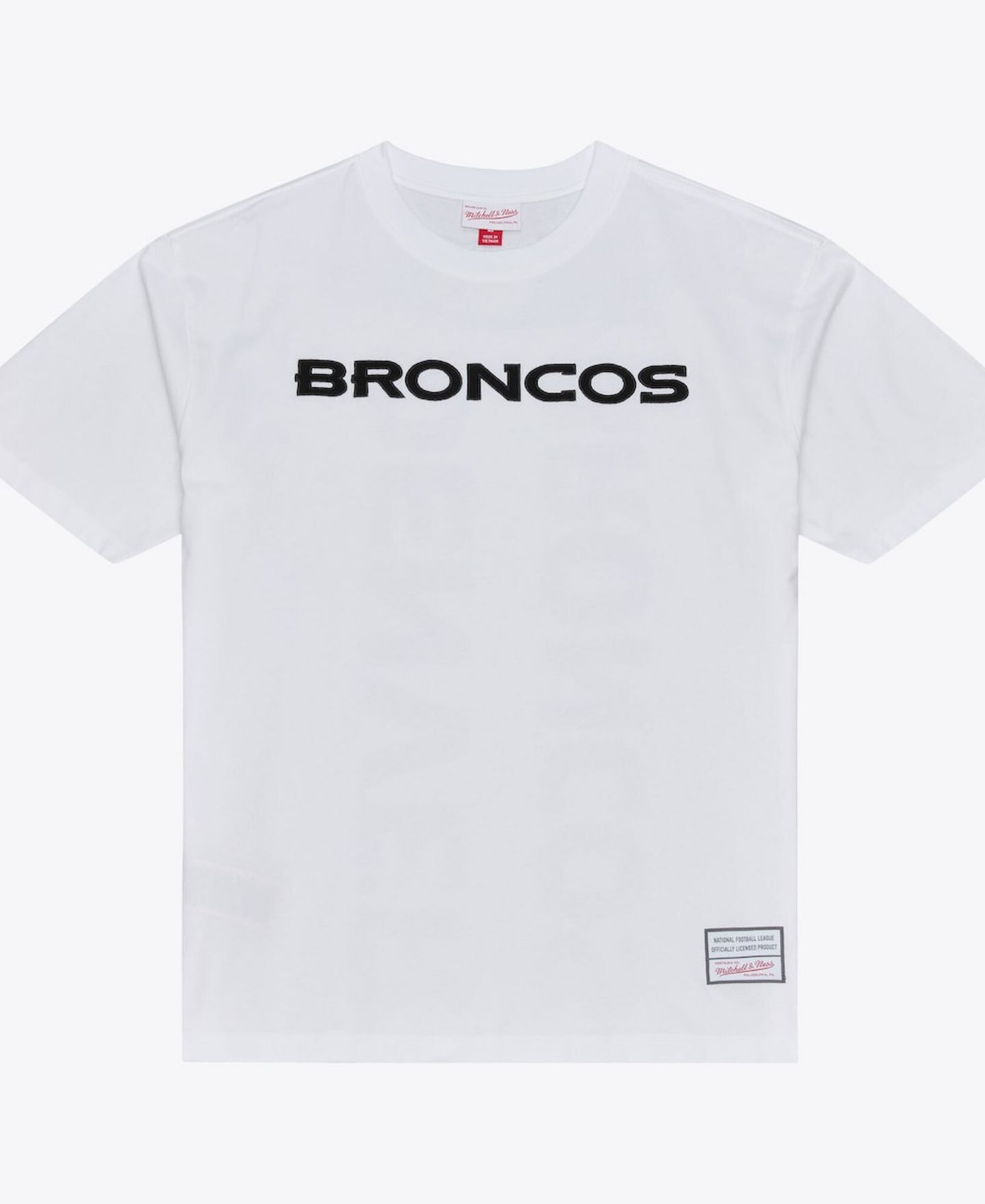 Мужская футболка Mitchell & Ness White Denver Broncos Monochrome — фото 1