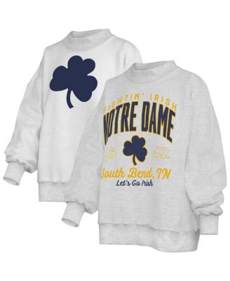 Women's Heather Gray Notre Dame Fighting Irish Reversible Sweatshirt