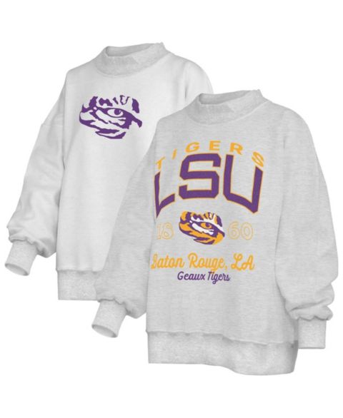 Женский свитшот Pressbox Heather Gray LSU Tigers Reversible