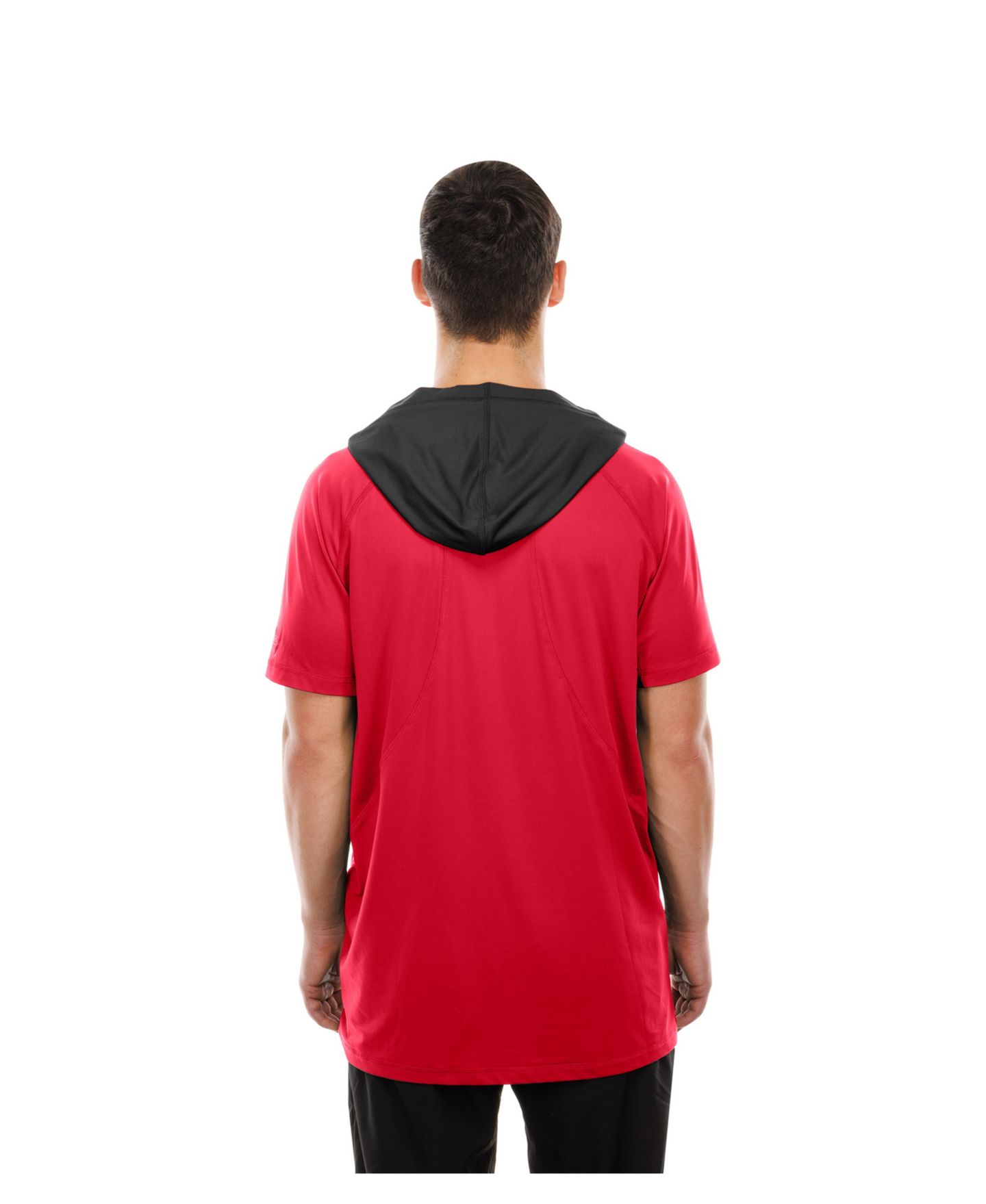 Мужская футболка New Era Red Atlanta Falcons Combine Authentic Hooded Raglan Short-Sleeve — фото 2
