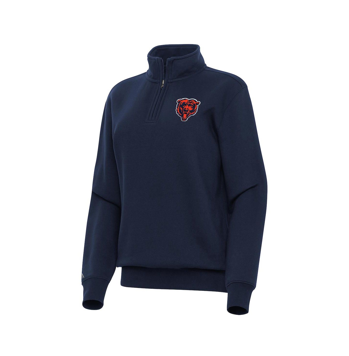 Женский топ Antigua Navy Chicago Bears Victory Quarter-Zip — фото 1