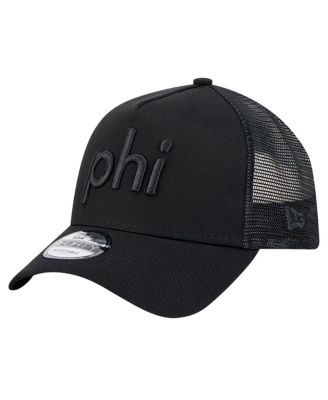Men's Black Philadelphia Eagles Domain 9FORTY A-Frame Trucker Adjustable Hat