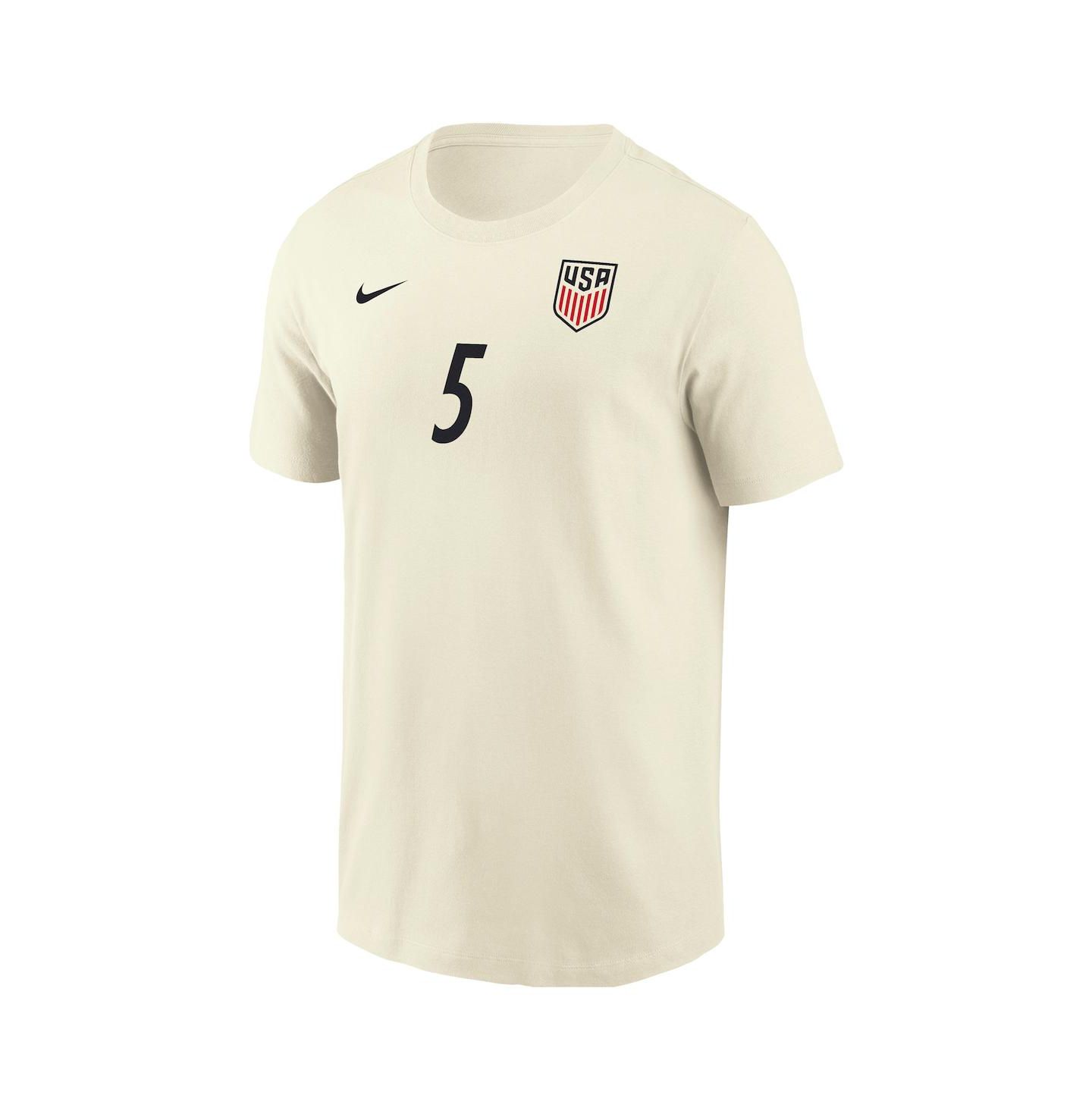 Мужская футболка Nike Antonee Robinson Cream Usmnt Home Name & Number — фото 3