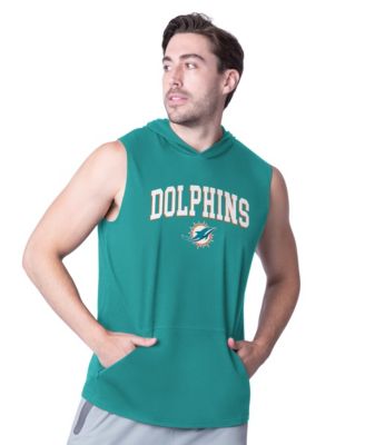 Men's Aqua Miami Dolphins Action Sleeveless Pullover Hoodie