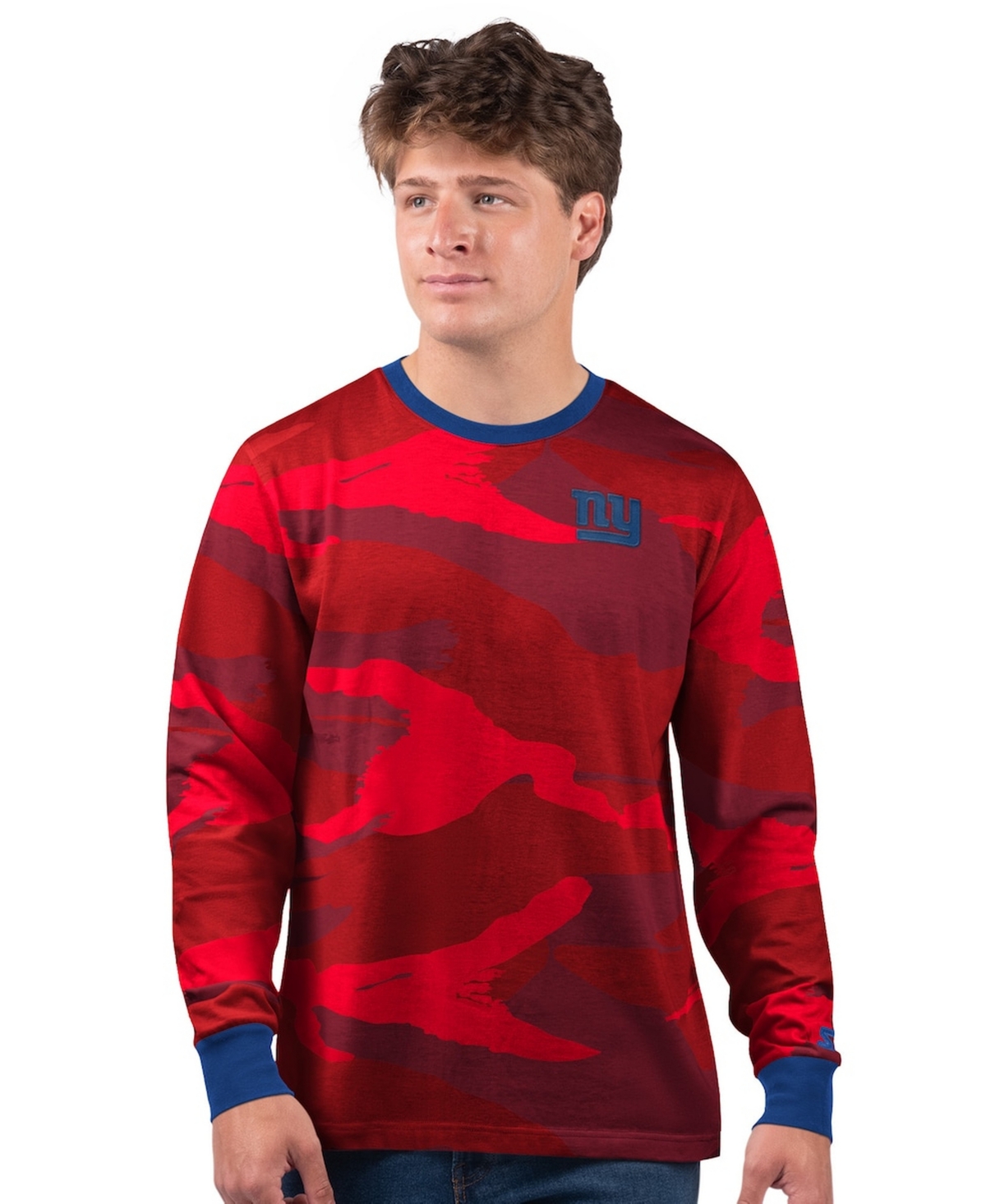 Starter Men's Red New York Giants Thursday Night Gridiron Long Sleeve T-Shirt