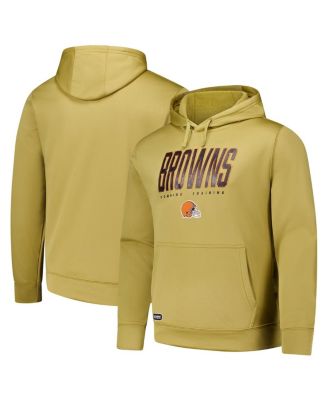 Men's Gold Cleveland Browns Top Ranked Pullover Hoodie