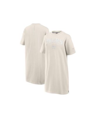 Women's Cream Philadelphia 76ers Elements Go Tri-Blend T-Shirt Dress